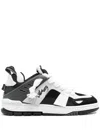 Axel Arigato Area Patchwork Sneakers In Black Leather And Fabric In Black