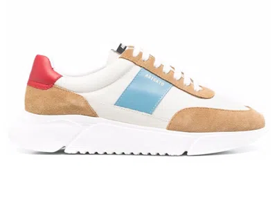 Pre-owned Axel Arigato Men's  Genesis Vintage Runner Sneakers In Brown/blue/red