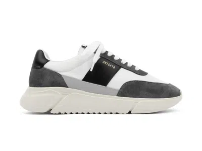Pre-owned Axel Arigato Men's  Genesis Vintage Runner Sneakers In Dark Grey/white/black In Multi