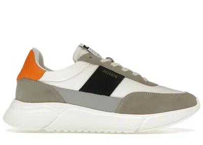 Pre-owned Axel Arigato Men's  Genesis Vintage Runner Sneakers In Light Grey/black/orange