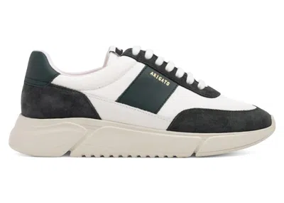Pre-owned Axel Arigato Men's  Genesis Vintage Runner Sneakers In White/dark Green In Multi
