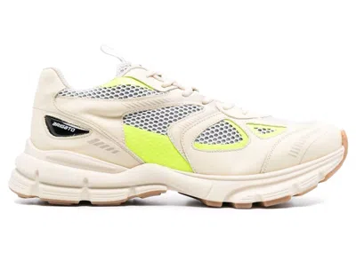 Pre-owned Axel Arigato Men's  Marathon Runner Sneakers In Beige/yellow