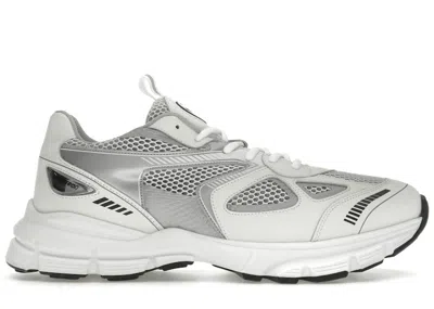 Pre-owned Axel Arigato Men's  Marathon Runner Sneakers In White/silver