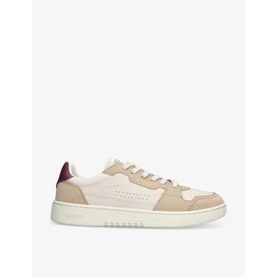 Axel Arigato Mens Beige Comb Dice Lo Leather And Suede Low-top Trainers