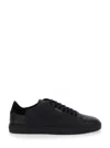 Axel Arigato Men 'clean 90' Black Low Top Sneakers With Laminated Logo In Leather Man In Multi