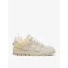 Axel Arigato Mens Cream Area Patchwork Leather And Recycled Polyester Mid-top Trainers In Cream