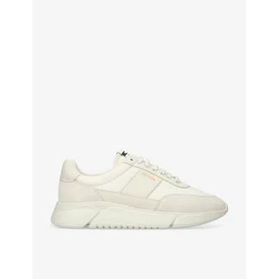 Axel Arigato Mens Cream Genesis Vintage Runner Leather And Recycled-polyester Trainers In Camel Fabric