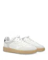 Axel Arigato White Leather And Suede Sneakers Dice T-toe With Recycled Materials In White