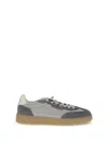 Axel Arigato Leather And Suede Sneakers With Embossed Logo In Gray
