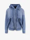 Axel Arigato Reed Zip-up Denim Jacket With Hood In Blue