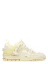 Axel Arigato Mens Cream Area Patchwork Leather And Recycled Polyester Mid-top Trainers In Beige