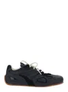 Axel Arigato Slow Runner Black Sneaker With Insert Design And Grooved Sole In Leather And Suede Man In Multi