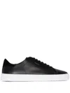 Axel Arigato 90 Clean Black Low Top Sneakers With Logo Lettering On The Side In Leather Man In Black