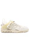Axel Arigato Mens Cream Area Patchwork Leather And Recycled Polyester Mid-top Trainers In Beige