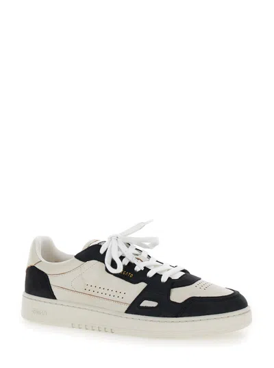 Axel Arigato Men's Two-tone Leather Logo "dice Lo" Sneaker In White/black