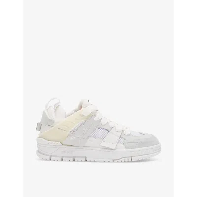 Axel Arigato Area Patchwork Leather And Recycled Polyester Mid-top Trainers In White