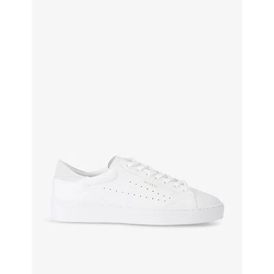 Axel Arigato Court Logo-embossed Leather Low-top Trainers In White/comb