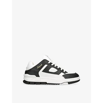 AXEL ARIGATO MENS WHITE/BLK AREA LEATHER-BLEND LOW-TOP TRAINERS EUR 46 / 12 UK