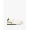 Axel Arigato Mens  Clay Foiled-logo Leather And Suede Low-top Trainers In White/oth