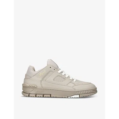Axel Arigato Mens Beige Area Lo Logo-print Leather-blend Low-top Trainers