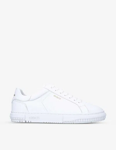 Axel Arigato Mens White Atlas Logo-embossed Leather Low-top Trainers Eur 41 / 7 Uk