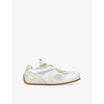 AXEL ARIGATO MENS WHITE SLOW RUNNER LEATHER AND SUEDE TRAINERS EUR 40.5 / 6.5 UK