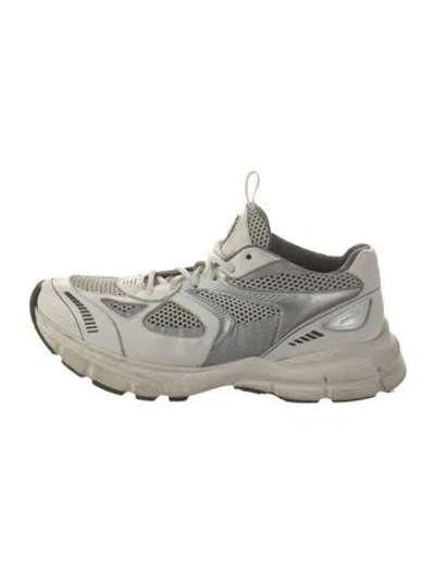 Pre-owned Axel Arigato Mesh Printed Athletic Sneakers In White