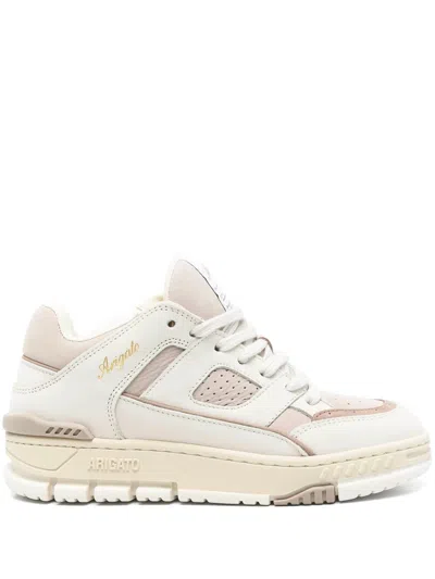 Axel Arigato Metallic Gold Logo Stamp Woven Sneakers In Neutral