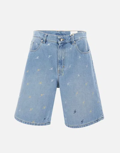 Axel Arigato Miles Mid-rise Denim Shorts In Blue