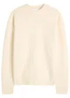 Axel Arigato Miles Textured Wool-blend Jumper In Neutral