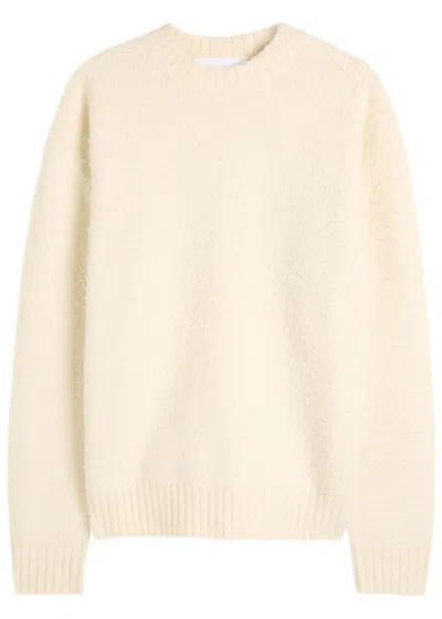 Axel Arigato Miles Textured Wool-blend Jumper In Neutral