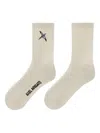 Axel Arigato Motif-embroidered Ribbed Socks In White