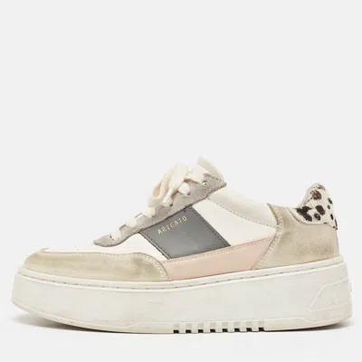 Pre-owned Axel Arigato Multicolor Suede And Leather Low Top Sneakers Size 36