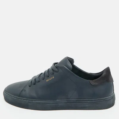 Pre-owned Axel Arigato Navy Blue Leather Low Top Sneakers Size 47