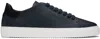 Axel Arigato 90 Clean Black Low Top Sneakers With Logo Lettering On The Side In Leather Man In Black