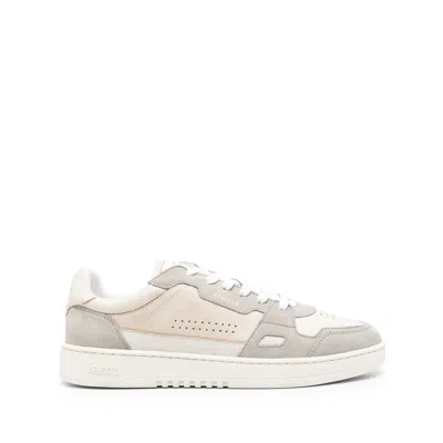 Axel Arigato Neutral Leather Suede Perforated Sneakers In Gray