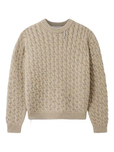 Axel Arigato Nolan Cable-knit Sweater In Neutral