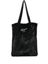Axel Arigato Black Grid Shopper Tote In Black