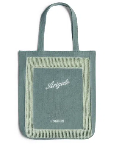 Axel Arigato Blue Oceane Knitted Shopper Tote In Dusty Blue