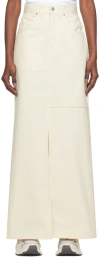 Axel Arigato Off White Amp Denim Maxi Skirt In Ecru