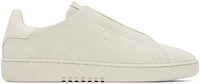 Axel Arigato Suede Laceless Dice Sneakers In Off White / White