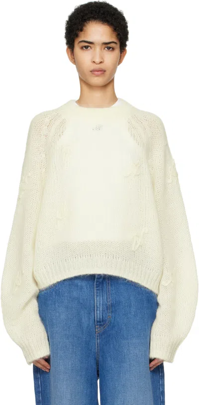 Axel Arigato Off-white 'greys Embroidered' Sweater In Off White