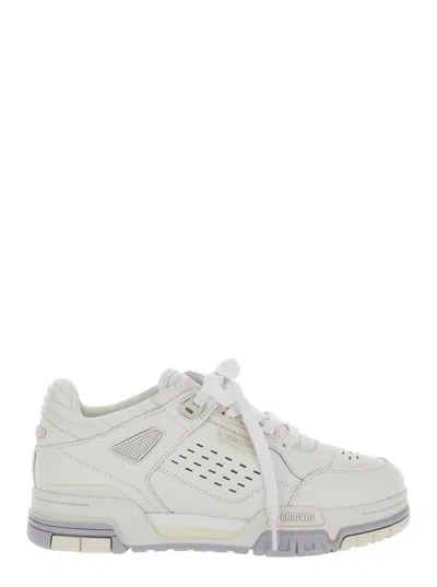 AXEL ARIGATO 'ONYX' WHITE LOW TOP SNEAKERS WITH LOGO DETAIL IN LEATHER AND FABRIC WOMAN