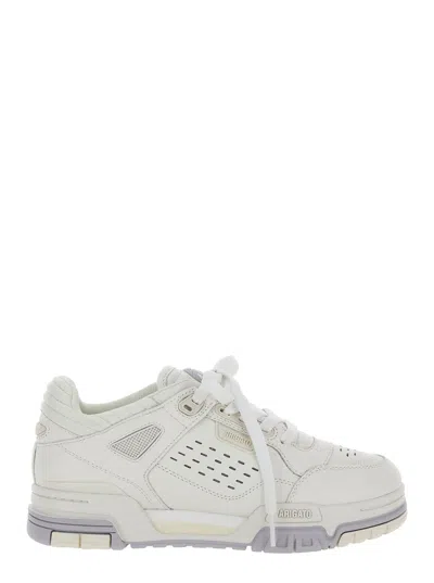AXEL ARIGATO AXEL ARIGATO 'ONYX' WHITE LOW TOP SNEAKERS WITH LOGO DETAIL IN LEATHER AND FABRIC WOMAN