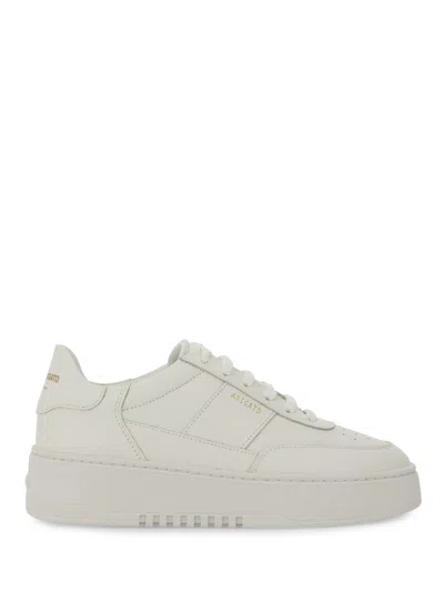 Axel Arigato 'orbit Vintage' White Sneakers With Side And Rear Logo Lettering In Leather Woman