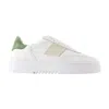 Axel Arigato Womens Vintage Orbit Leather Low-top Trainers Pale G In Green