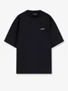 Axel Arigato Men Black T-shirt With Embroidered Lettering Logo On The Front In Cotton Man In Black