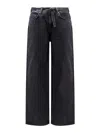 Axel Arigato Pantaloni In Denim Relaxed Fit In Black