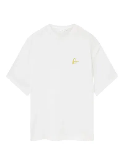 Axel Arigato Paper Clip Logo-embroidered T-shirt In 白色