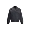 Axel Arigato Pen Layered Bomber Jacket In Black Polyamide In Red